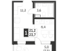 Схема квартиры в проекте "1-й Лермонтовский"- #1270976784