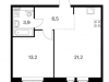 Схема квартиры в проекте "Амурский парк"- #972612042