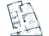 Схема квартиры в проекте "Aquatoria"- #2080043235