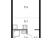 Схема квартиры в проекте "Белая Дача парк"- #2064244362