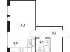 Схема квартиры в проекте "Бунинские луга"- #1567464245