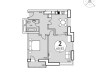 Схема квартиры в проекте "Дом в Олимпийской деревне"- #1385962742