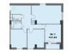 Схема квартиры в проекте "Фили Град"- #1777490094
