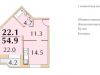 Схема квартиры в проекте "Гранд Парк"- #1529687842