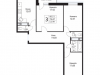 Схема квартиры в проекте "Кленовые аллеи (Ватутинки)"- #215075310