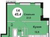 Схема квартиры в проекте "Лермонтов"- #2027650571
