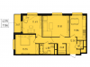 Схема квартиры в проекте "Лесопарковый"- #1534999583