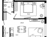 Схема квартиры в проекте "Level Донской"- #1993608143