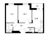Схема квартиры в проекте "Левобережный"- #834251603