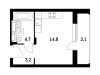 Схема квартиры в проекте "Левобережный"- #1032887262