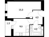 Схема квартиры в проекте "Левобережный"- #1078003633