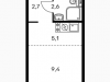 Схема квартиры в проекте "Люберцы парк"- #1124776058
