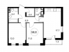 Схема квартиры в проекте "Манифест"- #48744386