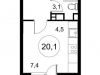 Схема квартиры в проекте "Манифест"- #1154297389