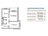 Схема квартиры в проекте "Молодежный (Спутник)"- #1624403152