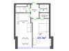Схема квартиры в проекте "На Пришвина"- #2143217573