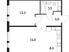 Схема квартиры в проекте "на ул. Краснознаменская"- #315674481