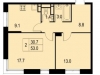 Схема квартиры в проекте "Новая Щербинка"- #1108107442