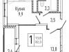 Схема квартиры в проекте "Новое Медведково"- #1414048135