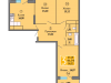 Схема квартиры в проекте "Одинбург"- #1912650862