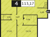 Схема квартиры в проекте "Отрада"- #1563206066