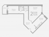 Схема квартиры в проекте "Первый клубный"- #1123503460