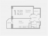 Схема квартиры в проекте "Первый клубный"- #1534926219