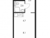 Схема квартиры в проекте "Полярная 25"- #729964296