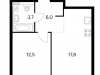 Схема квартиры в проекте "Просторная 7"- #500786700