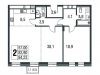 Схема квартиры в проекте "Резиденции архитекторов"- #83199826