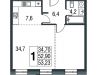 Схема квартиры в проекте "Резиденции архитекторов"- #695436454