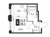 Схема квартиры в проекте "Рихард"- #1741806278