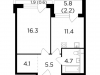 Схема квартиры в проекте "RiverSky"- #1411893898