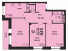 Схема квартиры в проекте "Родники"- #1928613109