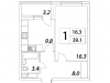 Схема квартиры в проекте "Сиреневый парк"- #1332478428