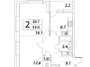Схема квартиры в проекте "Сиреневый парк"- #1755258773