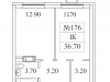 Схема квартиры в проекте "Видный Берег 2.0"- #1121573299