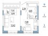 Схема квартиры в проекте "Внуково 2016"- #1020571782