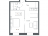 Схема квартиры в проекте "White Khamovniki"- #1382956155