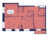 Схема квартиры в проекте "Жилой квартал Героев"- #2135010211