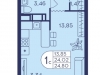 Схема квартиры в проекте "Жилой квартал Героев"- #2081529374