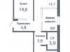 Схема квартиры в проекте "Жилой микрорайон Первый Зеленоградский"- #2105103301